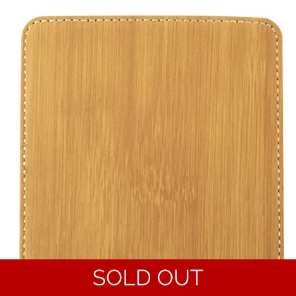 Coaster - Laserable Leatherette (Square) - Bamboo/Black